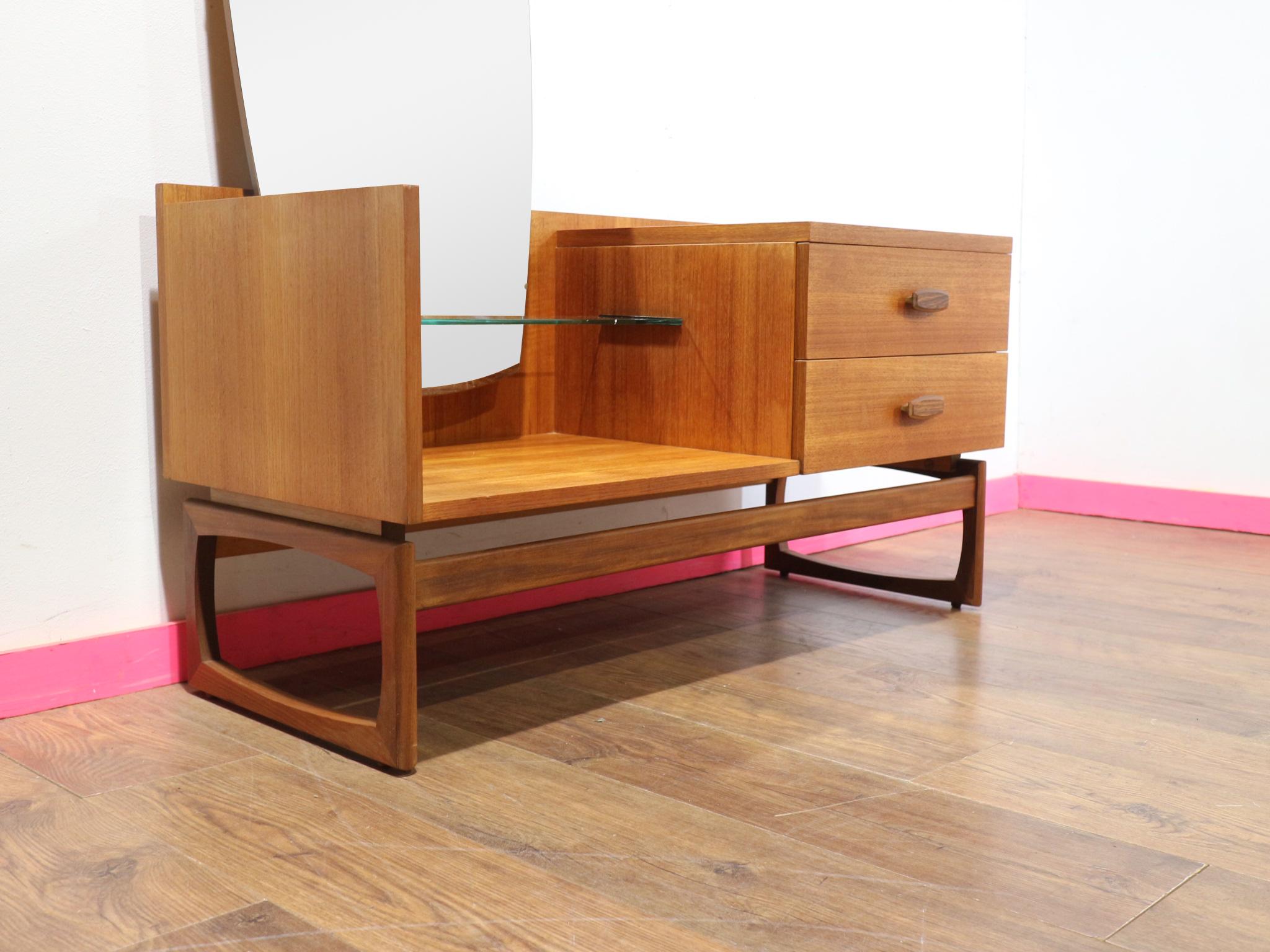 Mid Century Modern Vintage Teak Entranceway Vanity Table by G Plan Danish Style 9