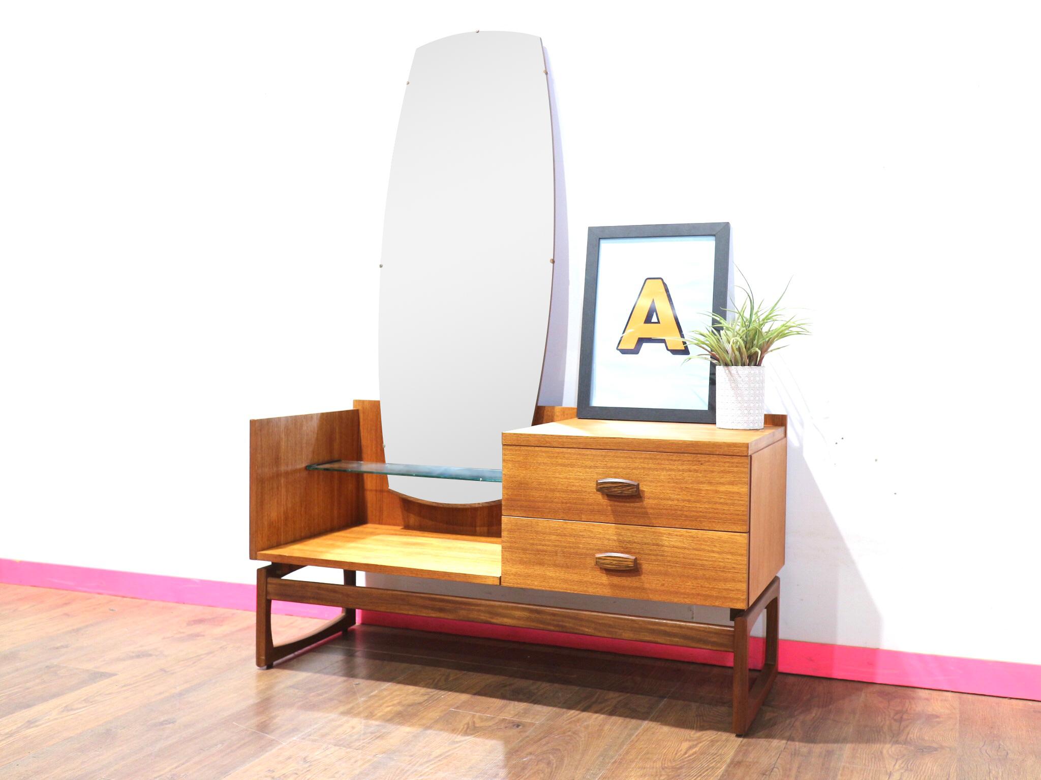 Mid Century Modern Vintage Teak Entranceway Vanity Table by G Plan Danish Style 10