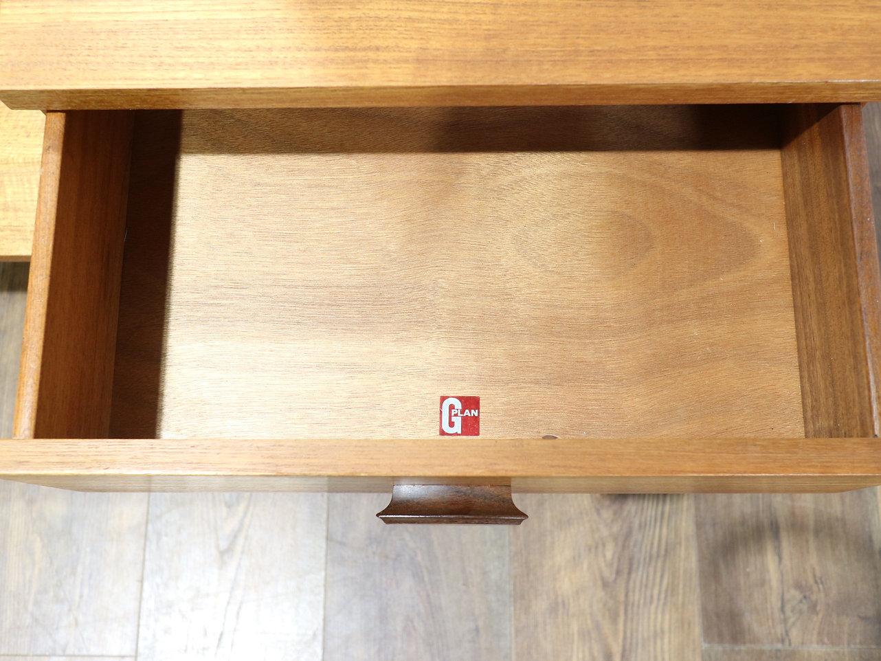 British Mid Century Modern Vintage Teak Entranceway Vanity Table by G Plan Danish Style