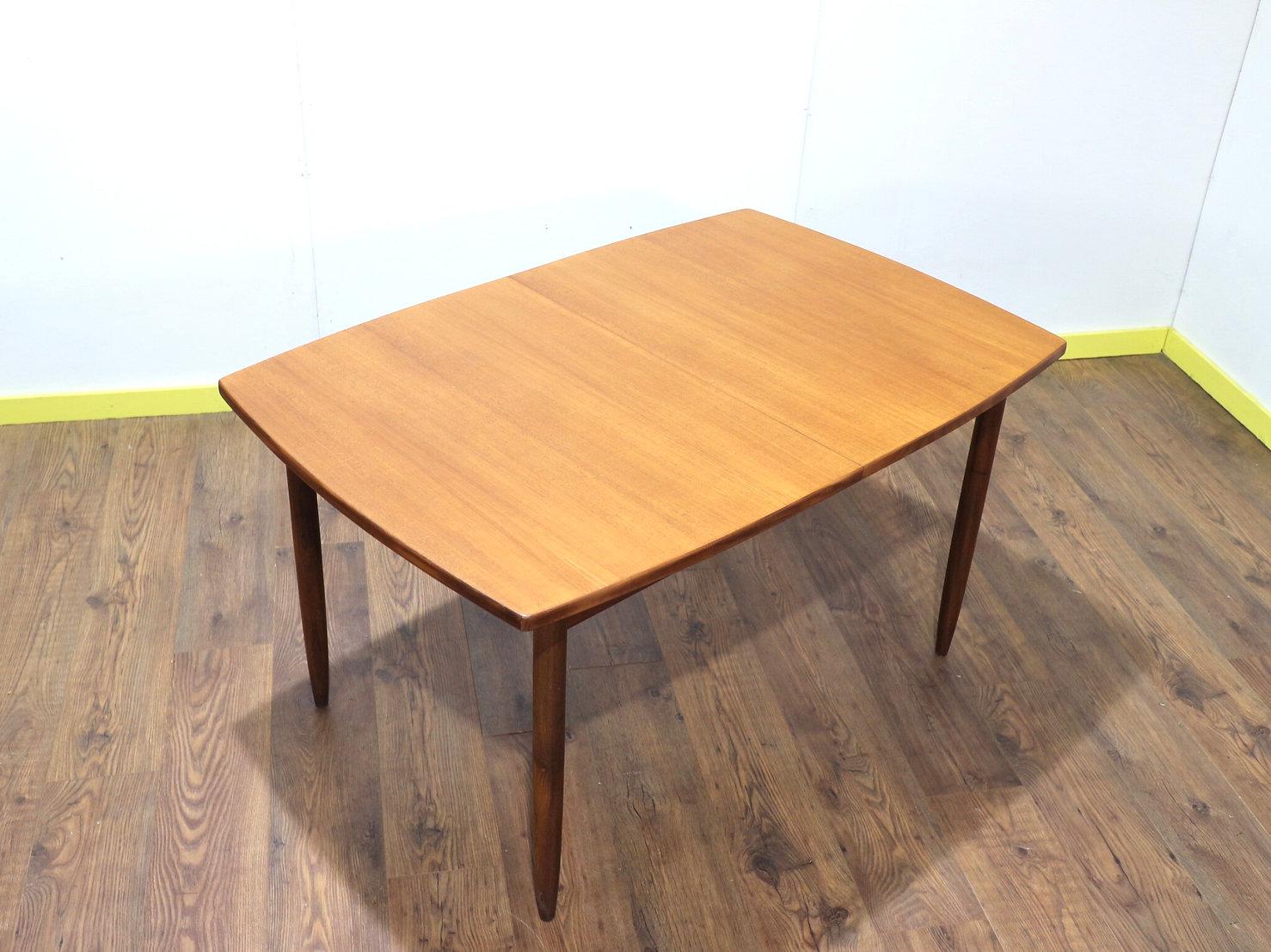 Mid-Century Modern Vintage Teak Extending Dining Table by William Lawrence 4