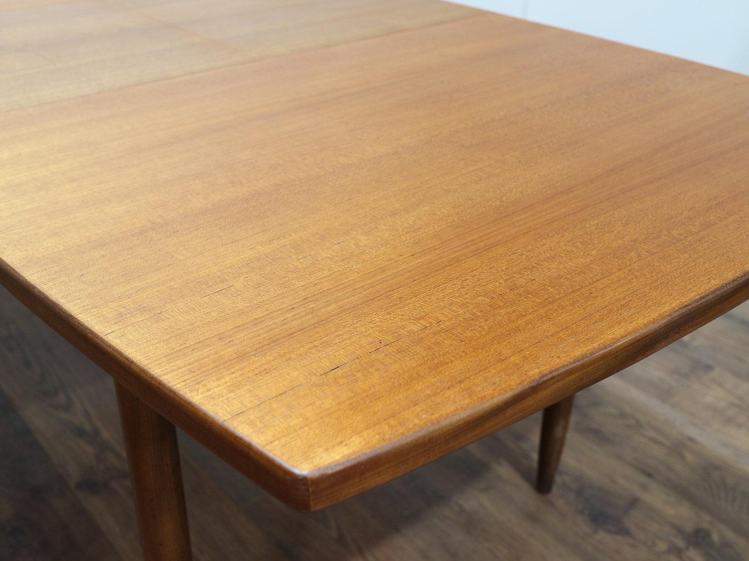 20th Century Mid-Century Modern Vintage Teak Extending Dining Table by William Lawrence