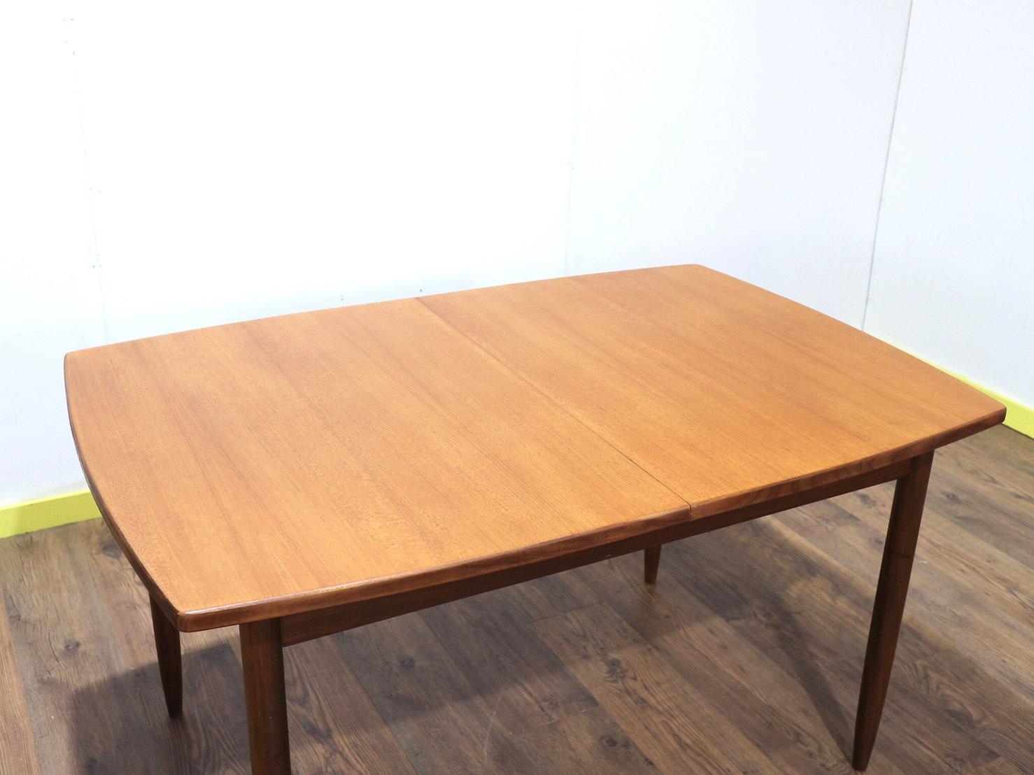 Mid-Century Modern Vintage Teak Extending Dining Table by William Lawrence 1