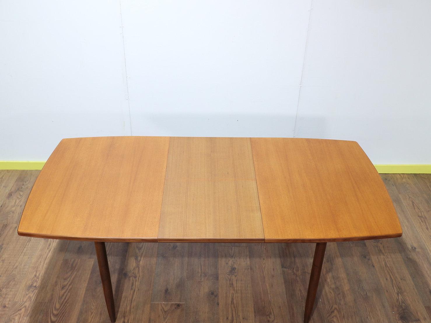 Mid-Century Modern Vintage Teak Extending Dining Table by William Lawrence 2