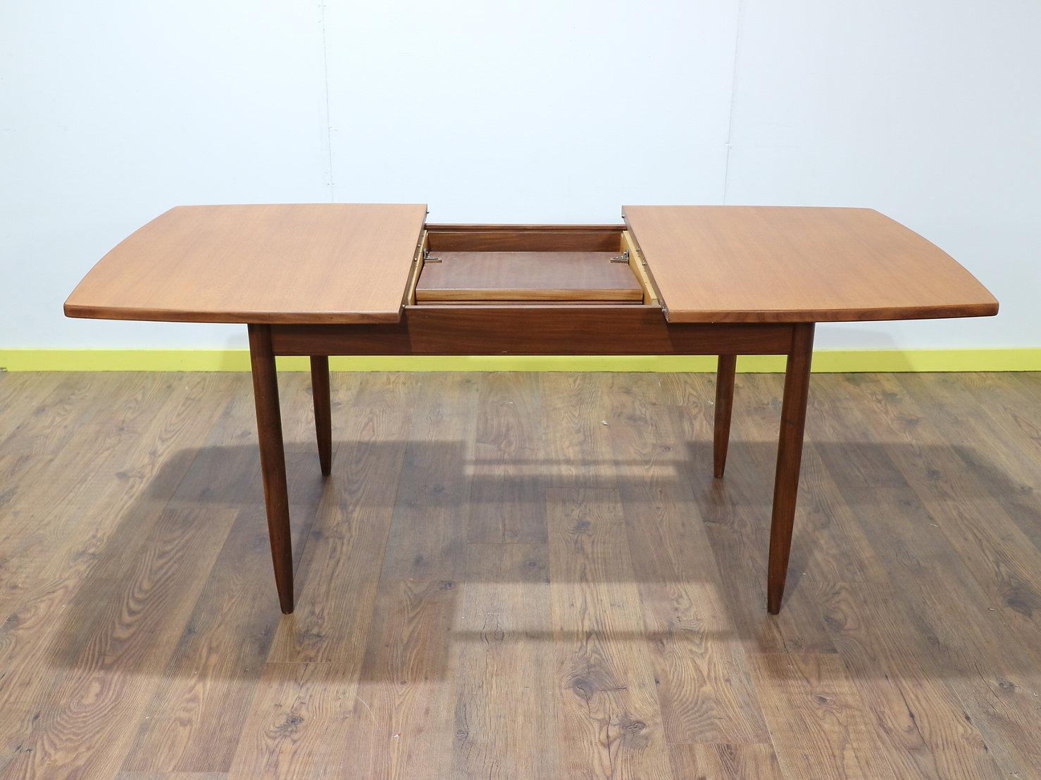 Mid-Century Modern Vintage Teak Extending Dining Table by William Lawrence 3