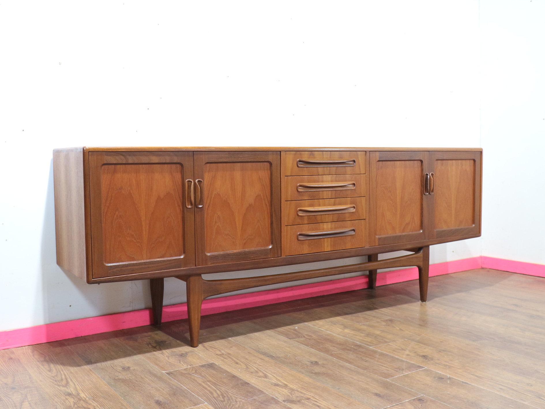 Mid Century Modern Vintage Teak G Plan Fresco Sideboard Credenza Danish Style For Sale 8