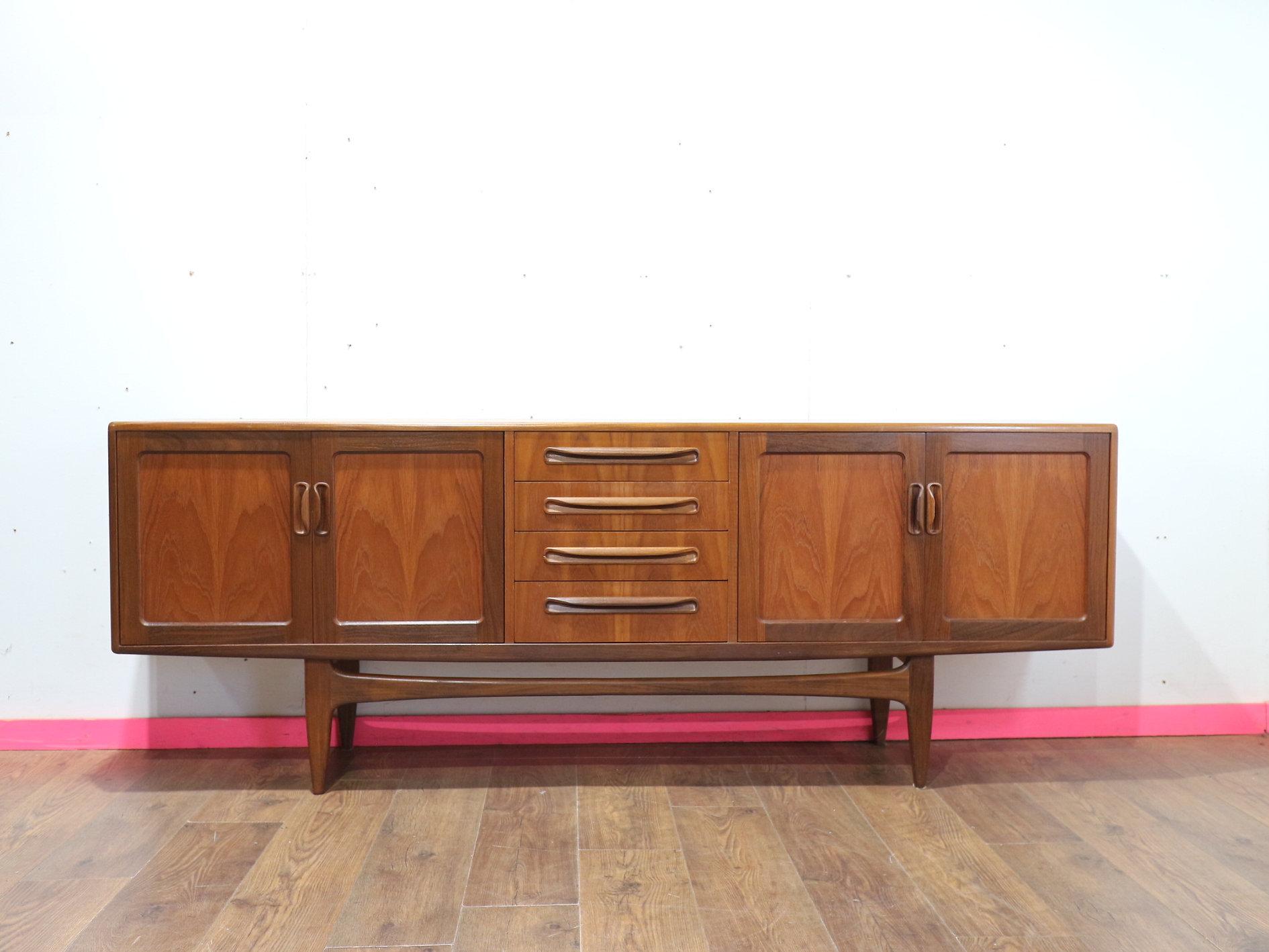 Mid-Century Modern Mid Century Modern Vintage Teak G Plan Fresco Sideboard Credenza Danish Style For Sale
