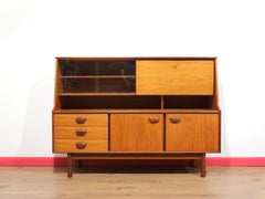 Mid Century Modern Vintage Teak Highboard Credenza Buffet By Stonehill