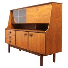 Mid Century Modern Vintage Teak Highboard Credenza Buffet By Stonehill