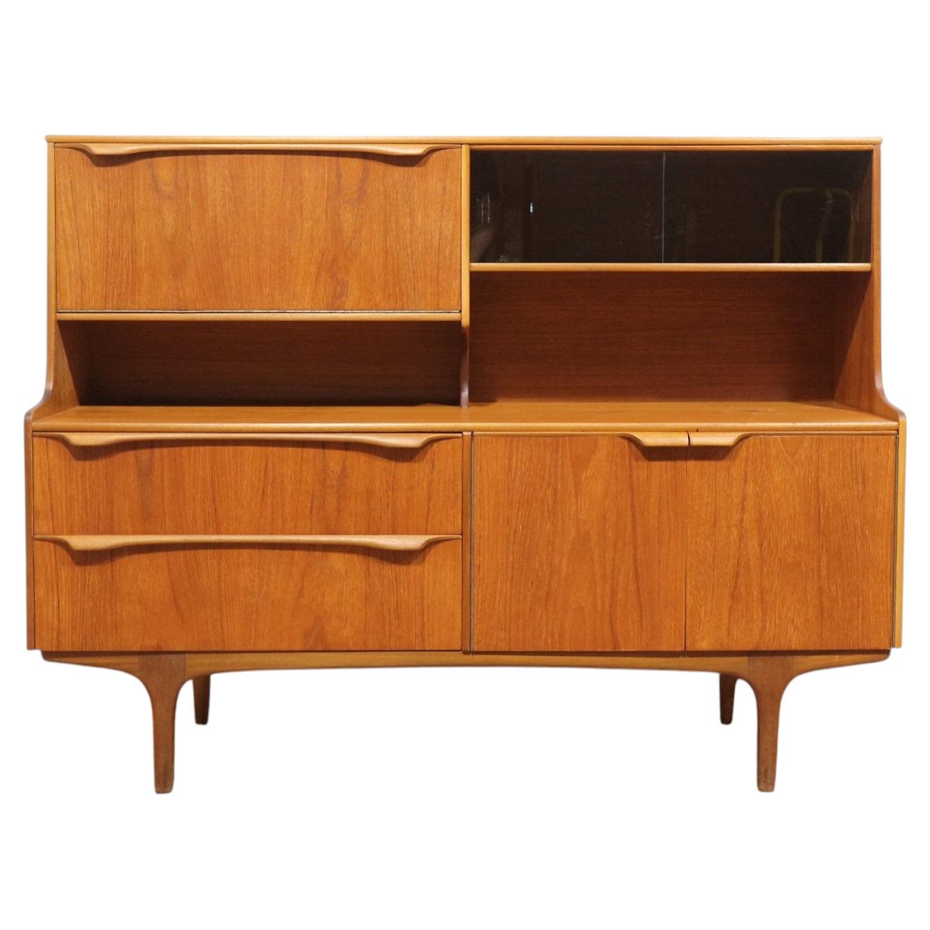 Mid Century Modern Vintage Teak Highboard Credenza Sideboard By S Form