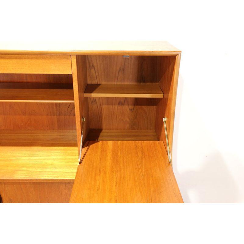 Mid Century Modern Vintage Teak Hutch Credenza Sideboard by GPlan 5