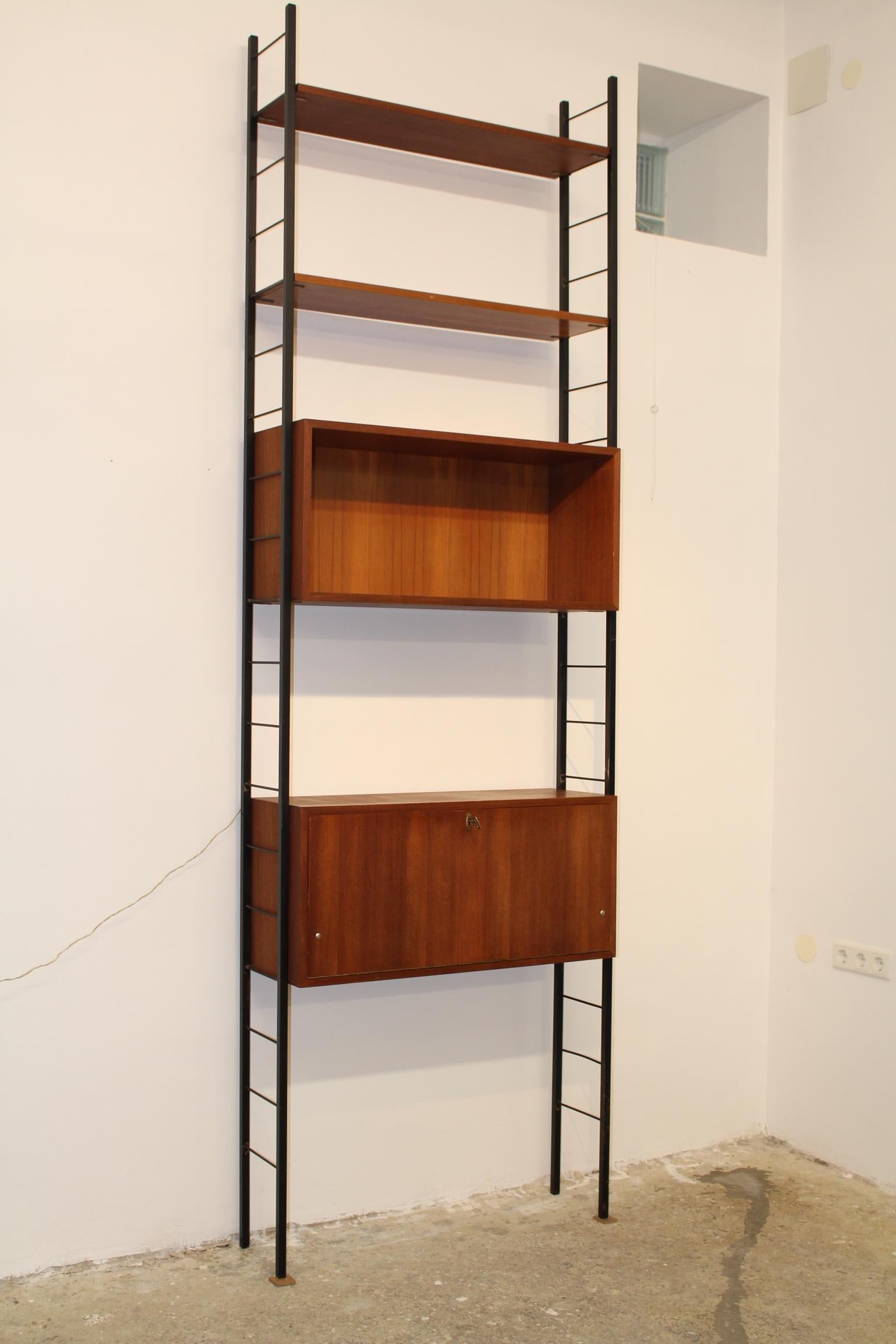 teak ladder shelf
