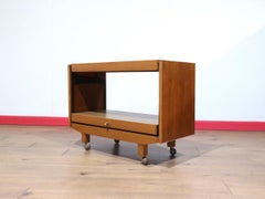 Mid Century Modern Vintage Teak Metamorphic Folding Coffee Dining Table Barcart