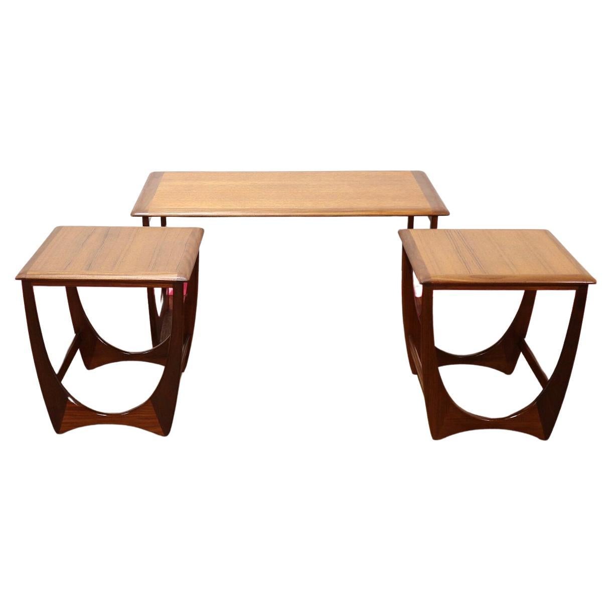 A beautiful set of nesting tables by British furniture maker G plan as part odf there astro range. Gorgeous grained tops and solid wood legs make these tables stand out from the crowd.

 

Dimensions 

Large table w39 d29.5 h20.5

Small