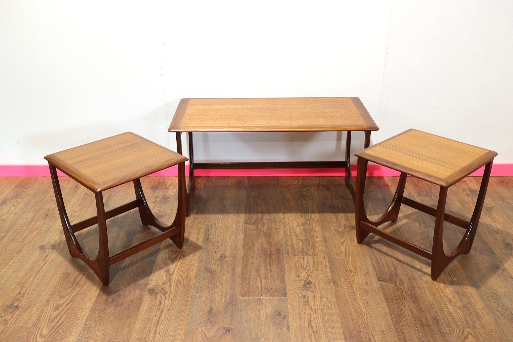 British Mid-Century Modern Vintage Teak Nesting Tables by G Plan
