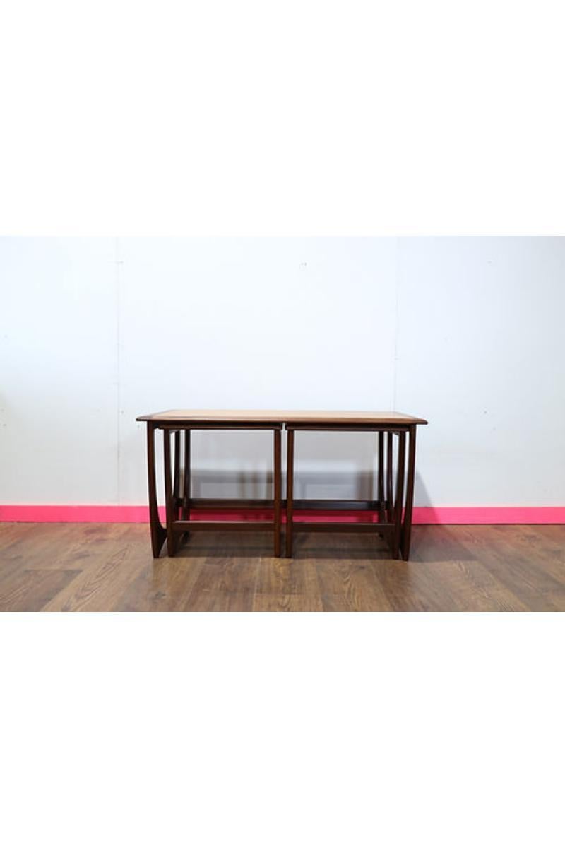 20th Century Mid Century Modern Vintage Teak Nesting Tables by G Plan Fresco Range