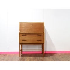 Scrivania secretaire in teak vintage del Mid Century Modern di Jentique in stile danese