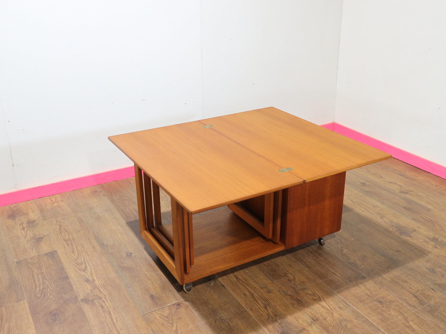 Mid Century Modern VIntage Teak Side End Nesting Table By Mcintosh Danish Style For Sale 4