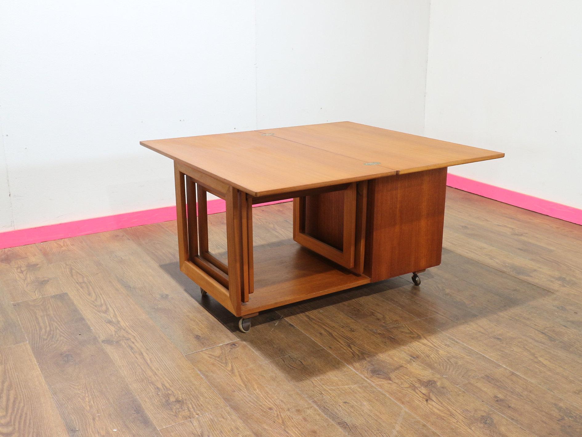 Mid Century Modern VIntage Teak Side End Nesting Table By Mcintosh Danish Style For Sale 6