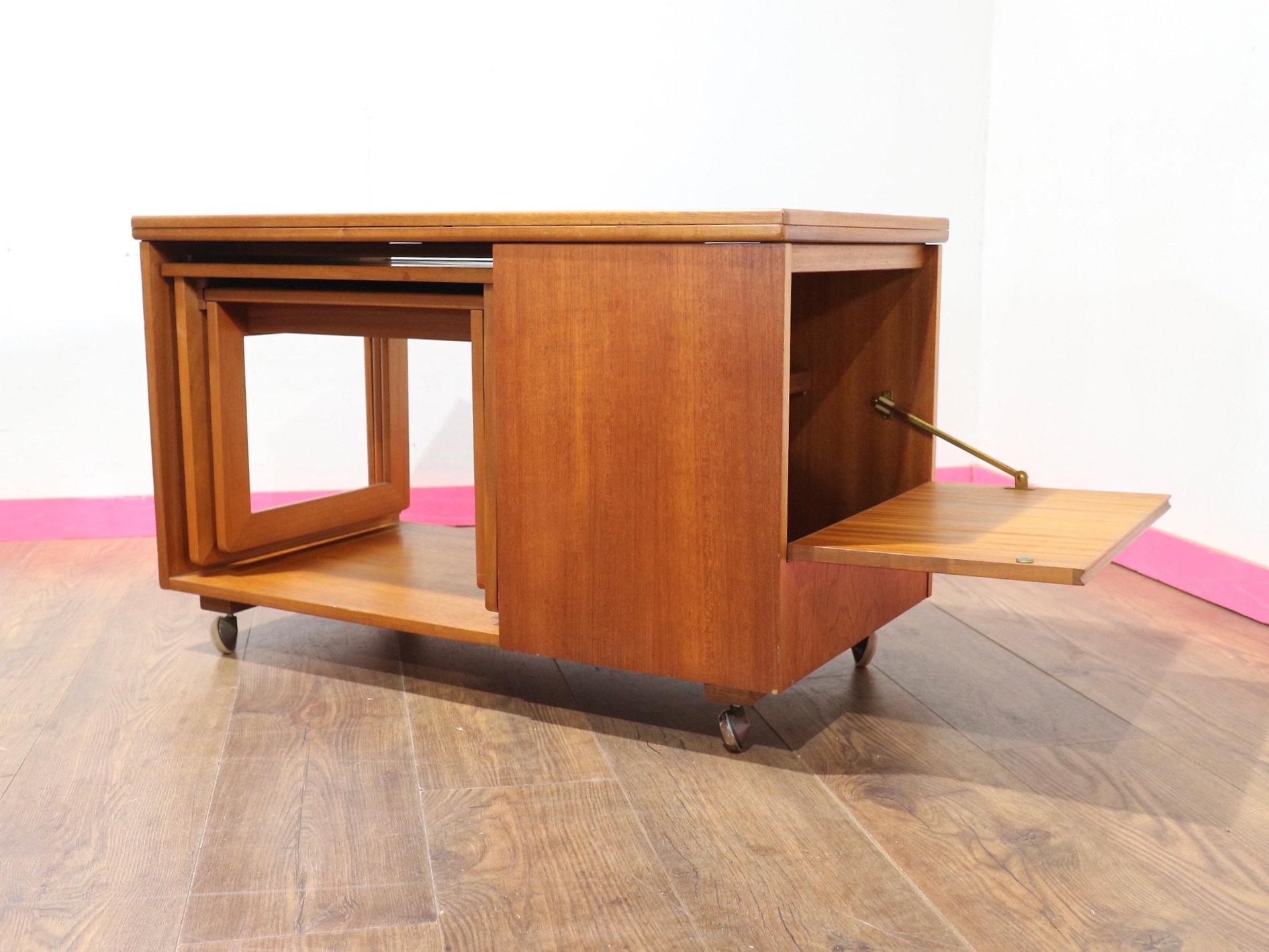 Mid-Century Modern Mid Century Modern VIntage Teak Side End Nesting Table By Mcintosh Danish Style For Sale