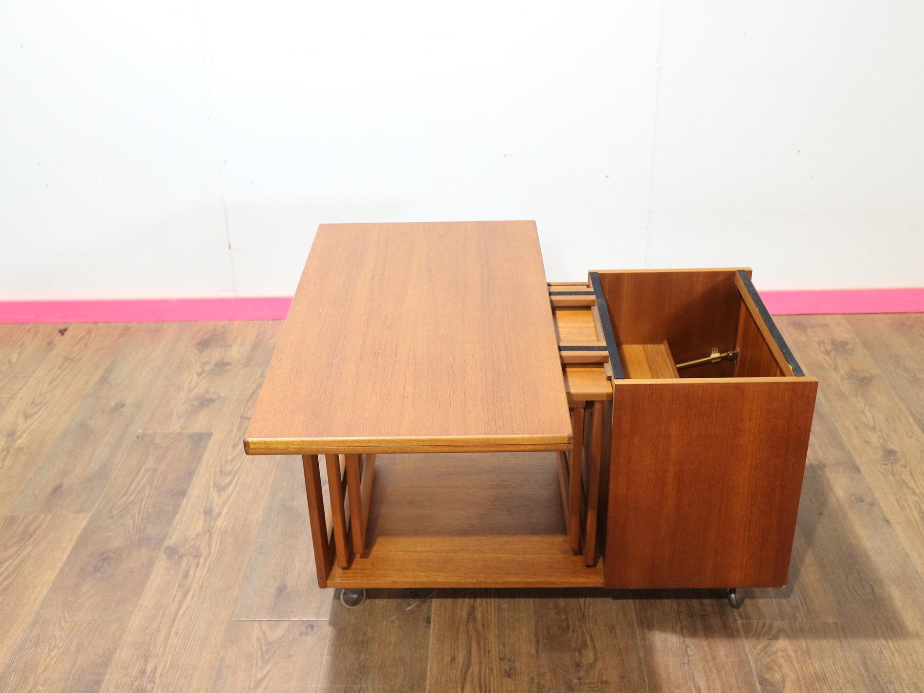 Mid Century Modern VIntage Teak Side End Nesting Table By Mcintosh Danish Style For Sale 3