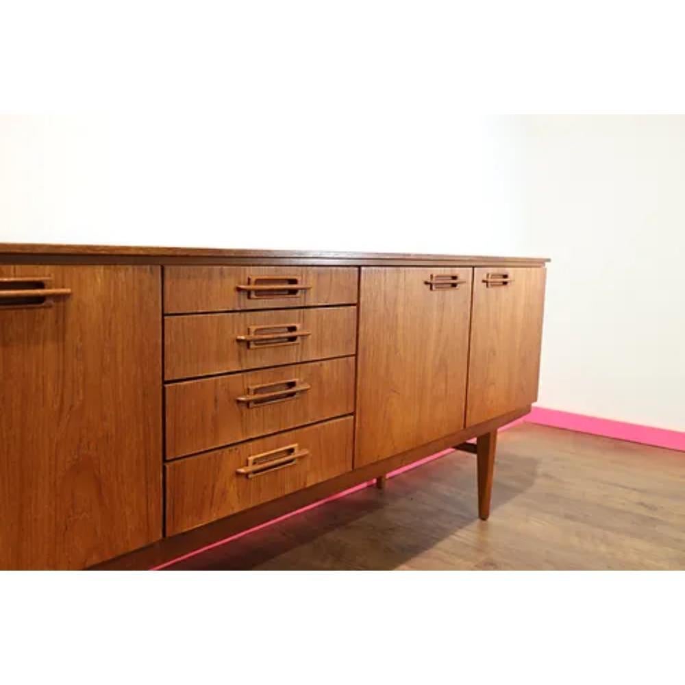 Mid Century Modern Vintage Teak Sideboard Credenza by Beautility For Sale 7