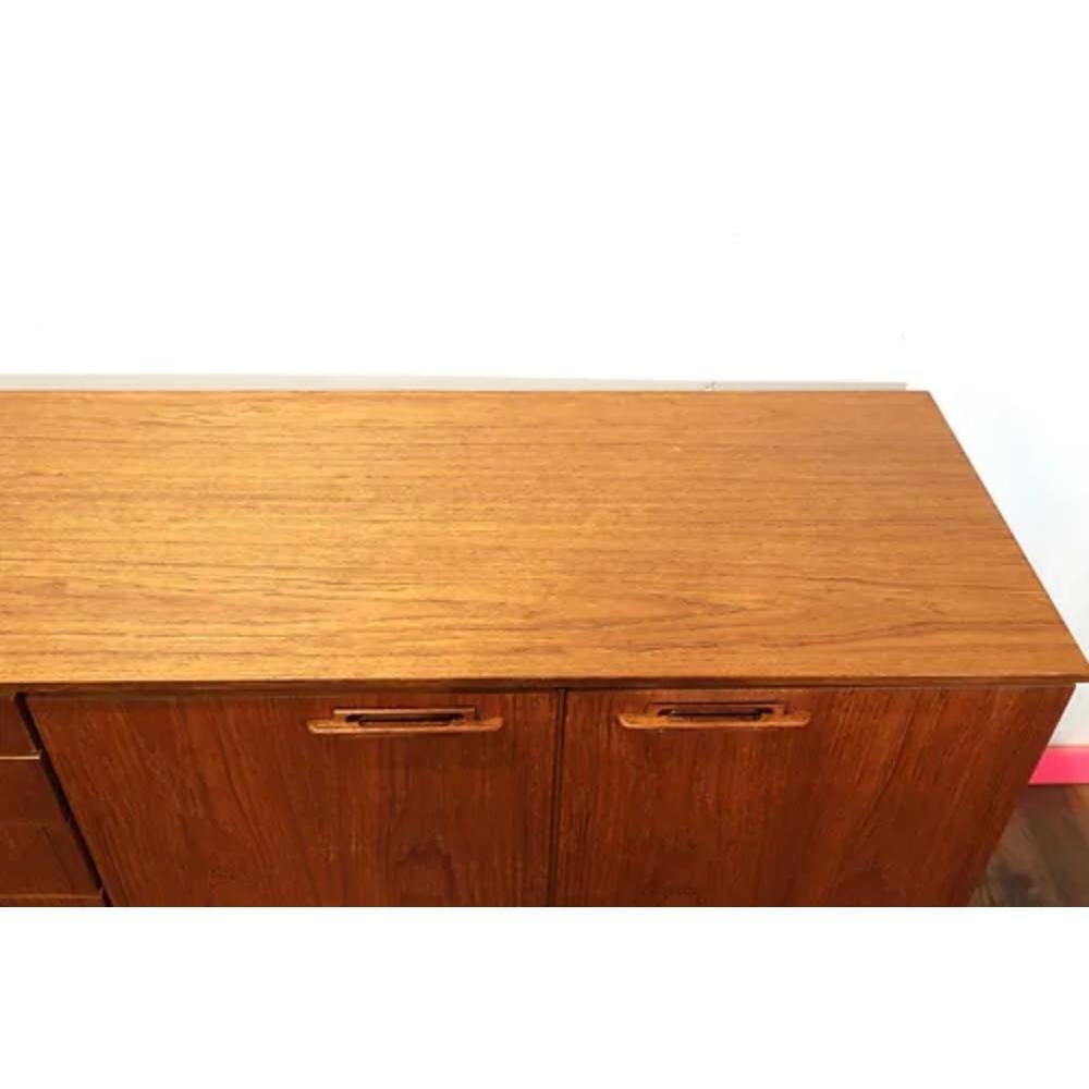 Mid-20th Century Mid Century Modern Vintage Teak Sideboard Credenza by Beautility For Sale