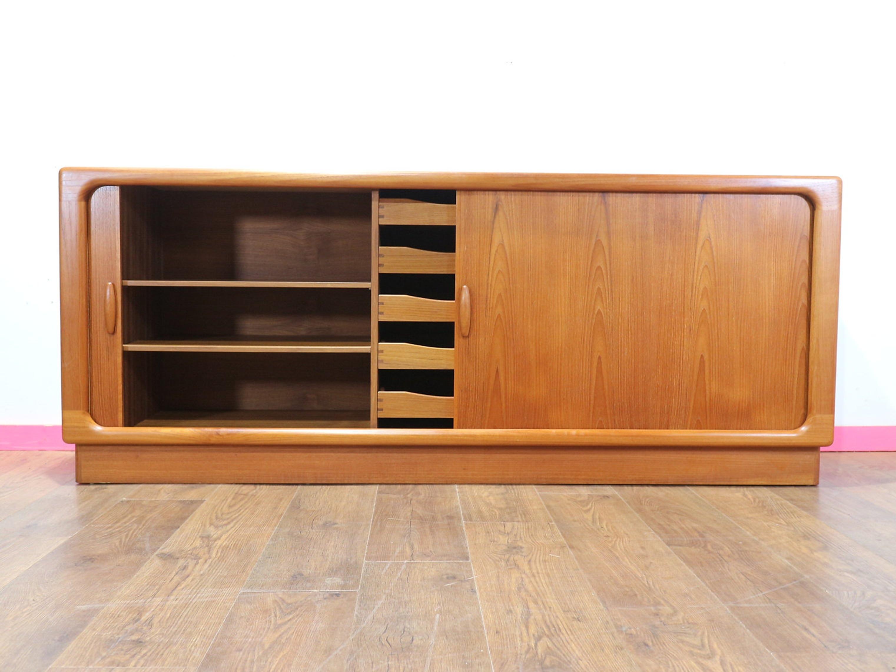 Mid Century Modern Vintage Teak Sideboard Credenza By Dyrlund Danish 1