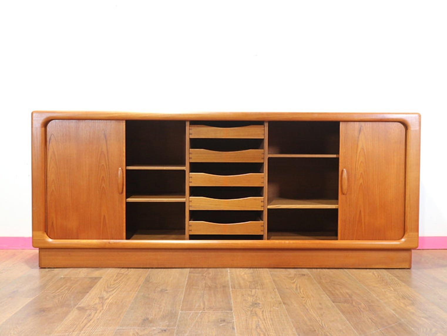 Mid Century Modern Vintage Teak Sideboard Credenza By Dyrlund Danish 4