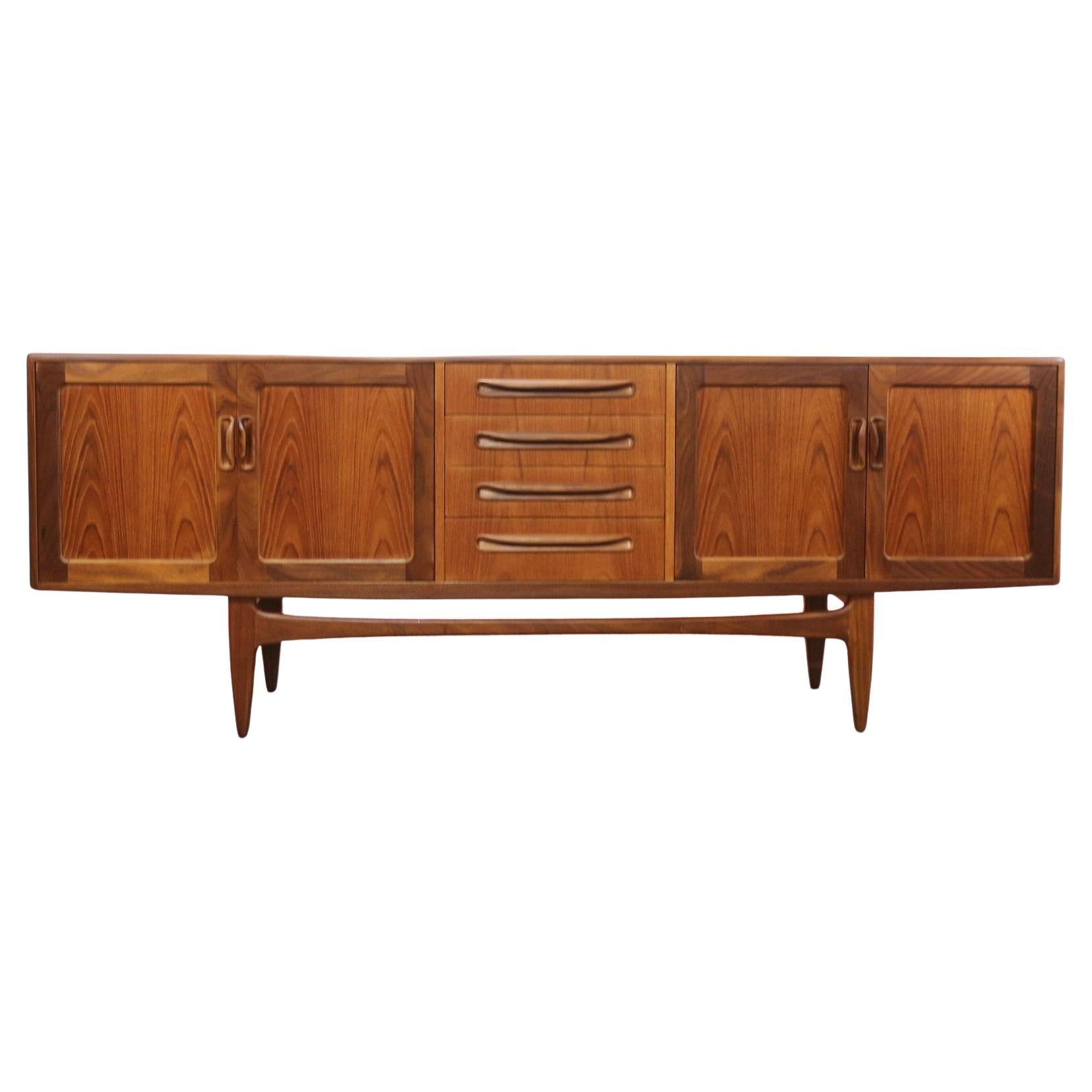 Mid Century Modern Vintage Teak Sideboard Credenza by G Plan Danish Style