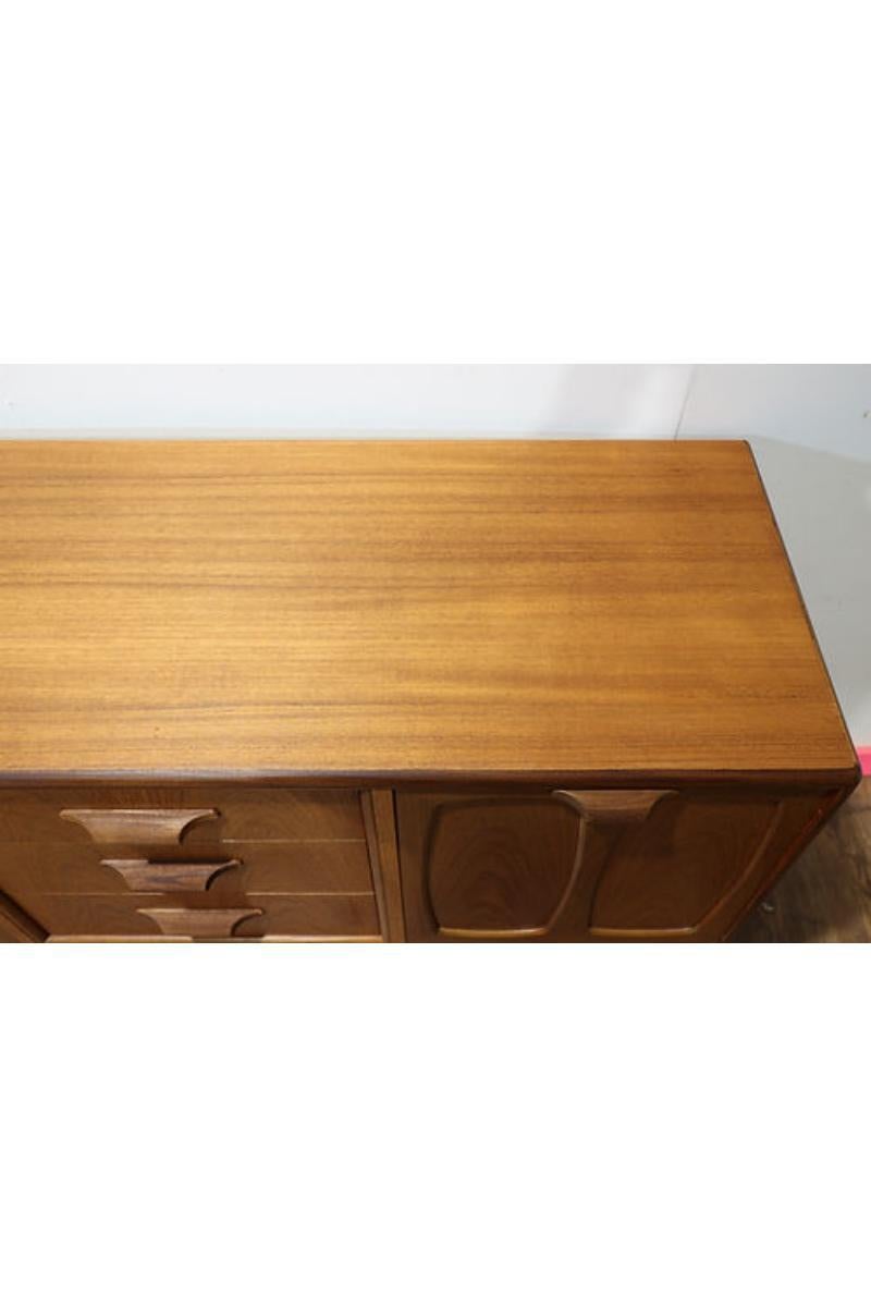 Wood Mid Century Modern Vintage Teak Sideboard Credenza by G Plan