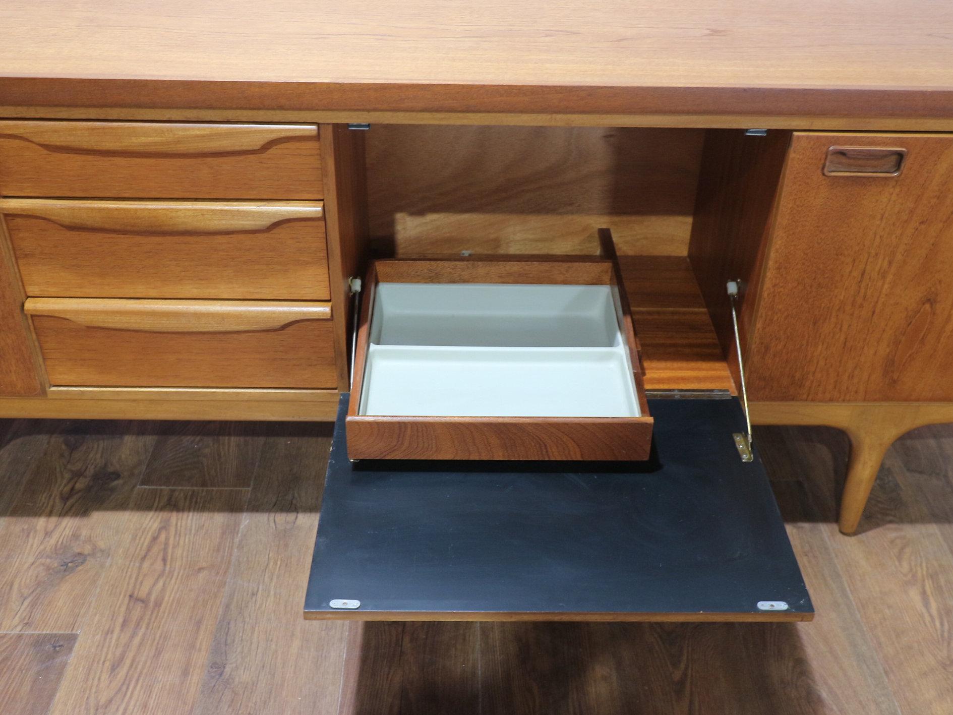 Mid Century Modern Vintage Teak Sideboard Credenza by Greaves and Thomas For Sale 5