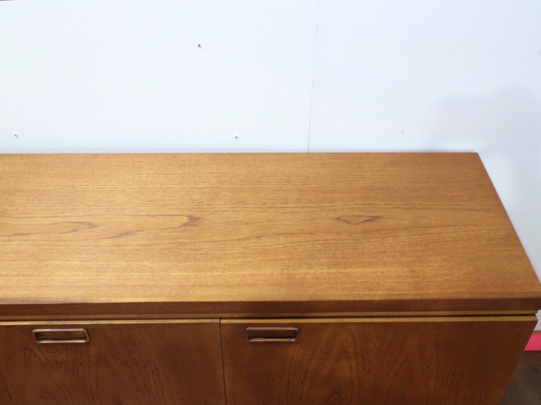 20th Century Mid Century Modern Vintage Teak Sideboard Credenza by Greaves and Thomas For Sale