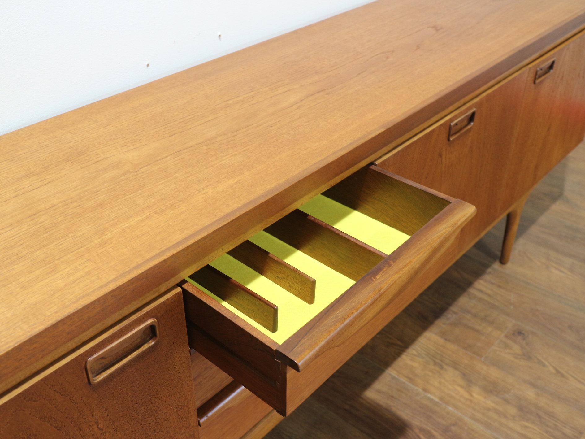 Mid Century Modern Vintage Teak Sideboard Credenza by Greaves and Thomas For Sale 3