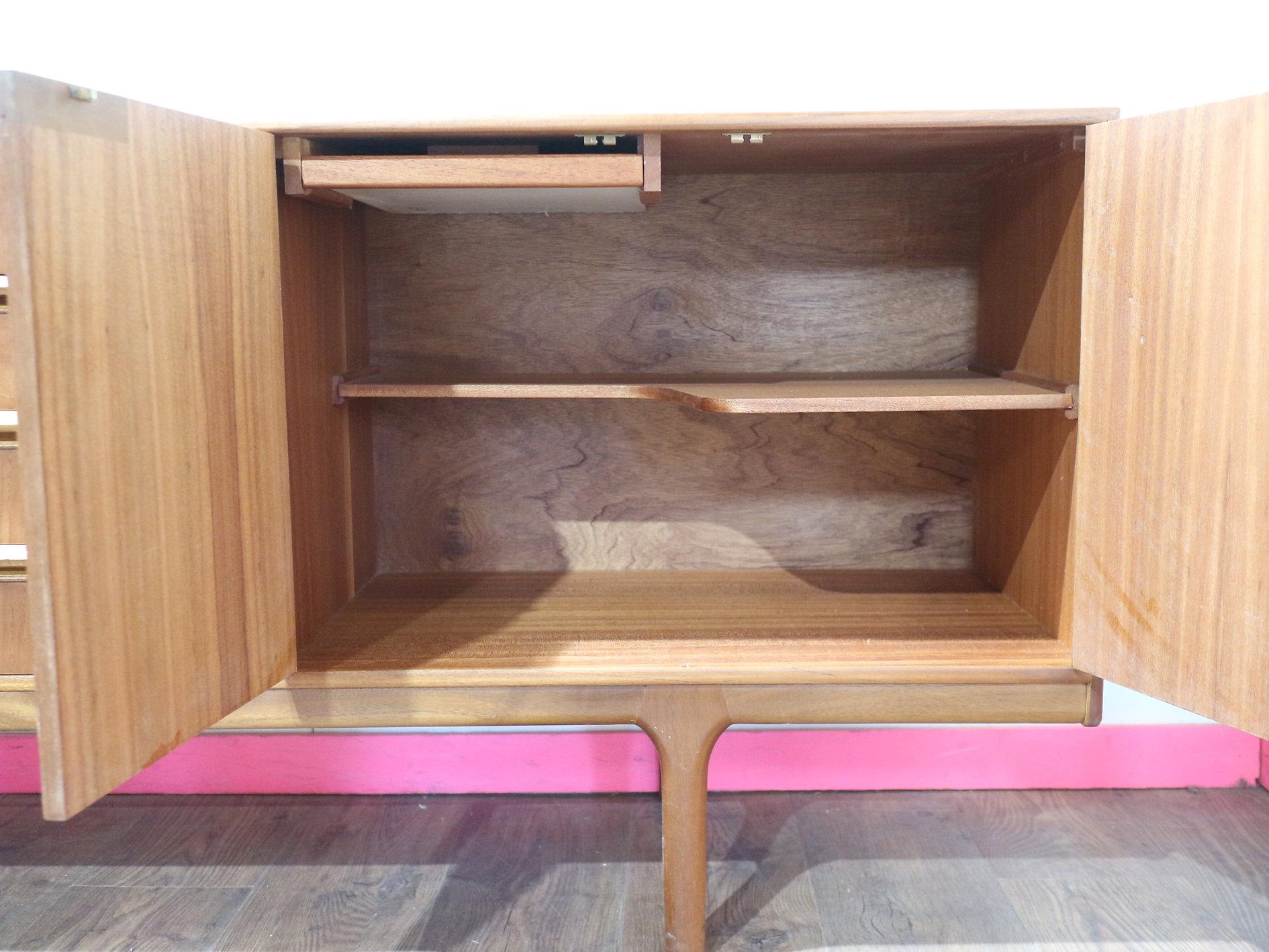 Mid Century Modern Vintage Teak Sideboard Credenza by Mcintosh Danish Style For Sale 6