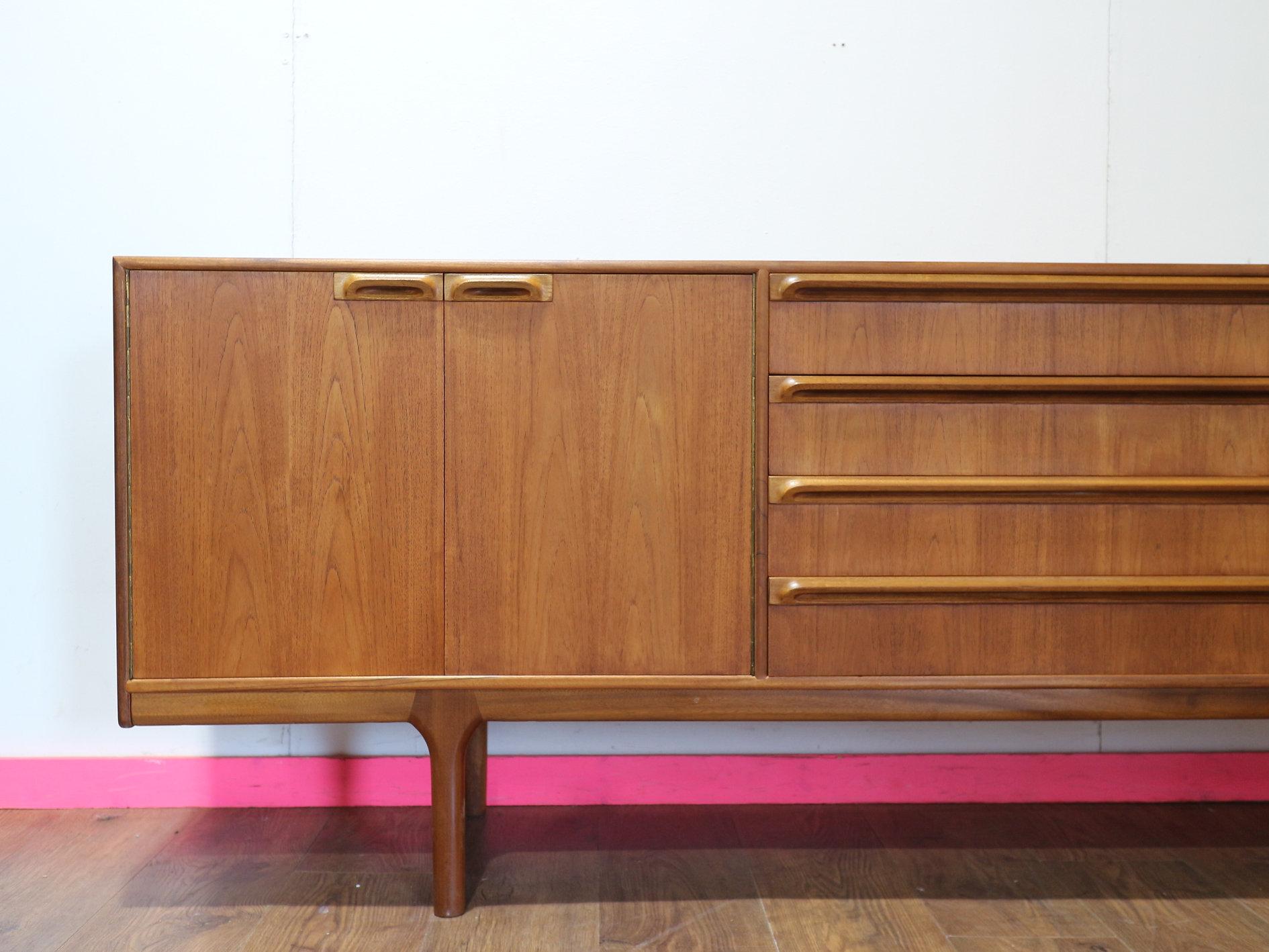 Mid-Century Modern Mid Century Modern Vintage Teak Sideboard Credenza by Mcintosh Danish Style For Sale