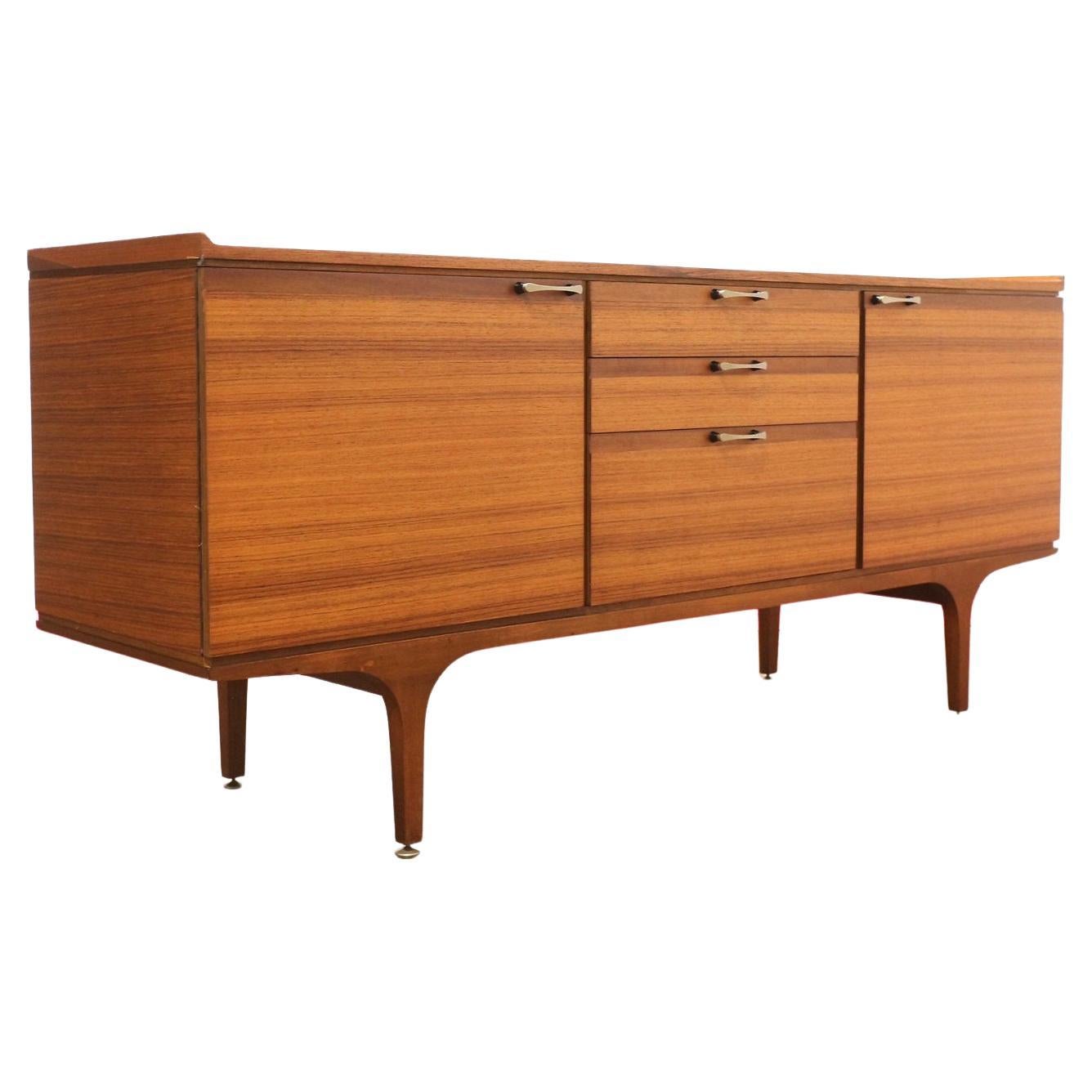 Mid Century Modern Vintage Teak Sideboard Credenza By Meredew Danish Style