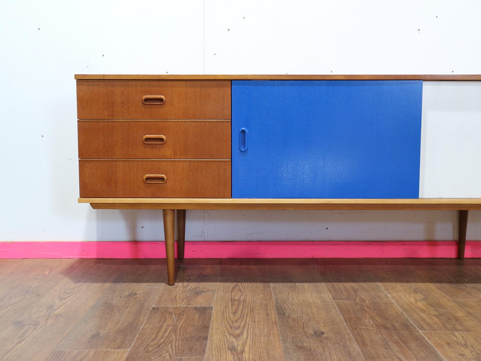 Mid Century Modern VIntage Teak Sideboard Credenza by Nathan Danish Style For Sale 5