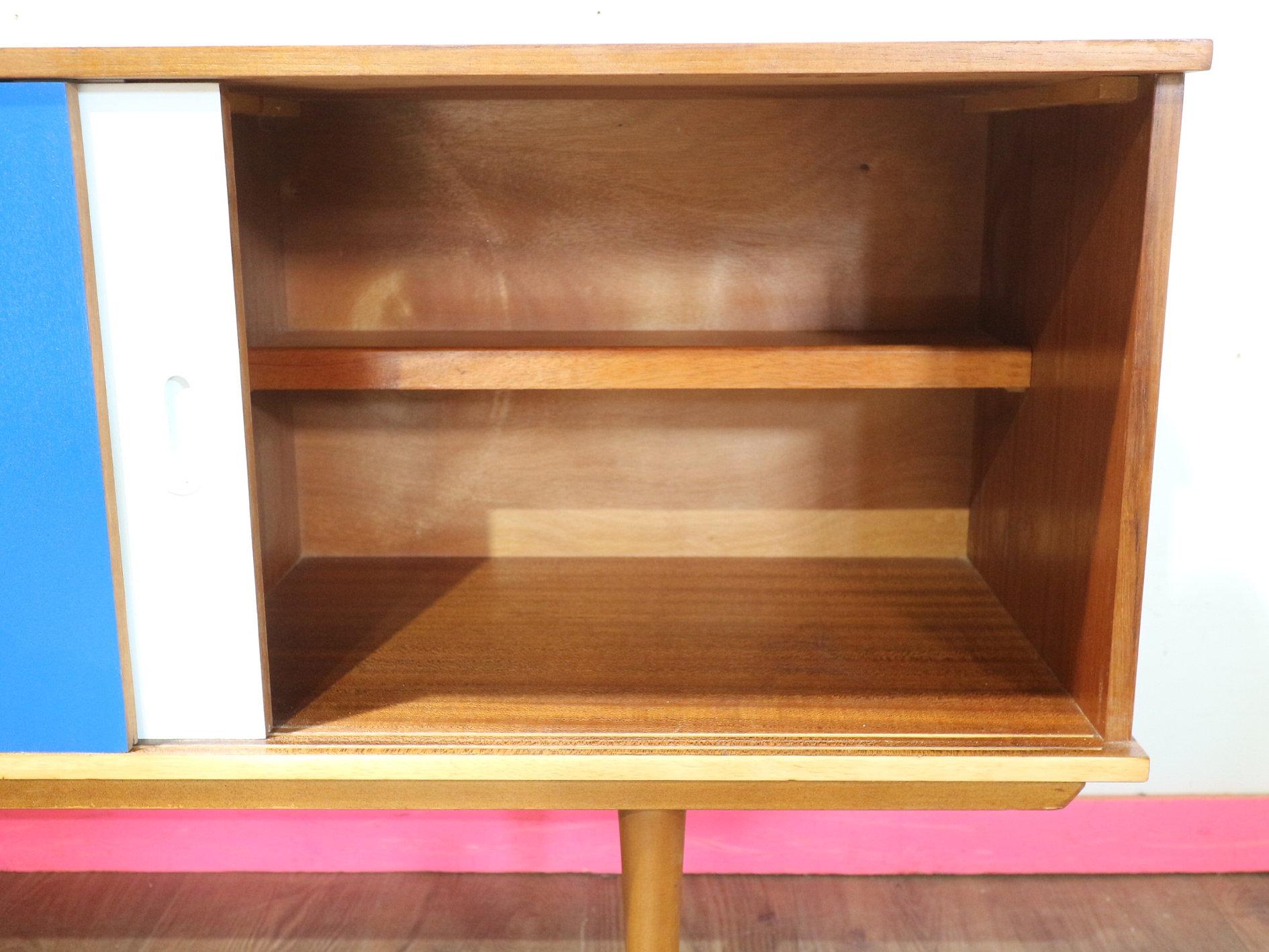 British Mid Century Modern VIntage Teak Sideboard Credenza by Nathan Danish Style For Sale
