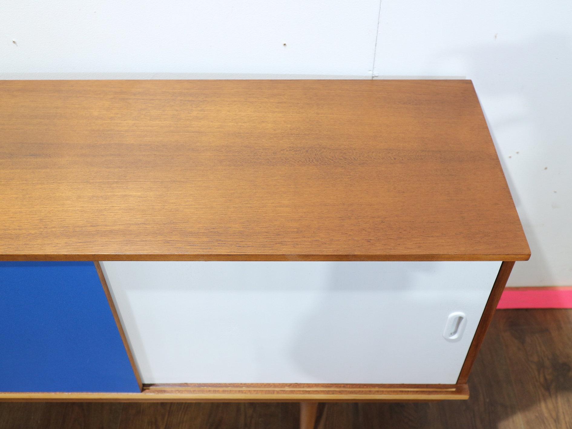 Mid Century Modern VIntage Teak Sideboard Credenza by Nathan Danish Style For Sale 1