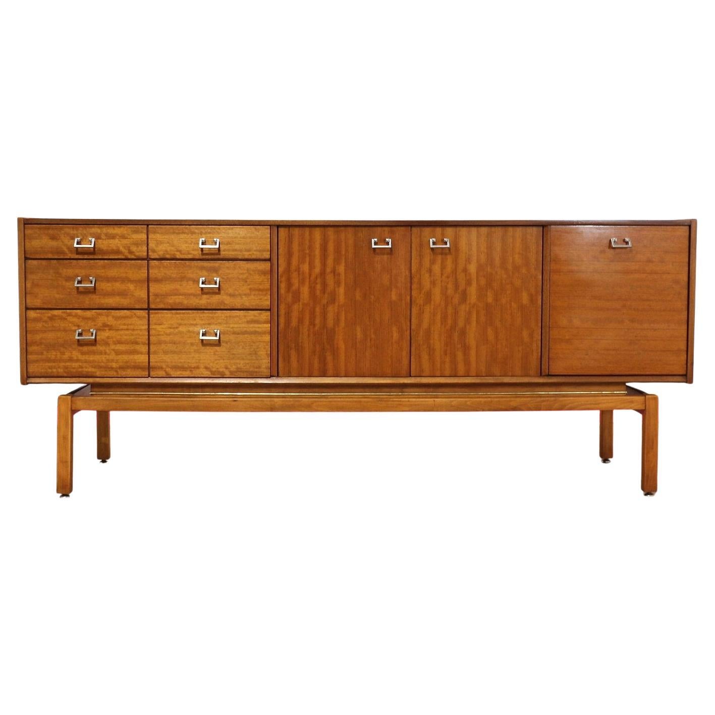 Mid Century Modern Vintage Teak Sideboard Credenza by Nathan