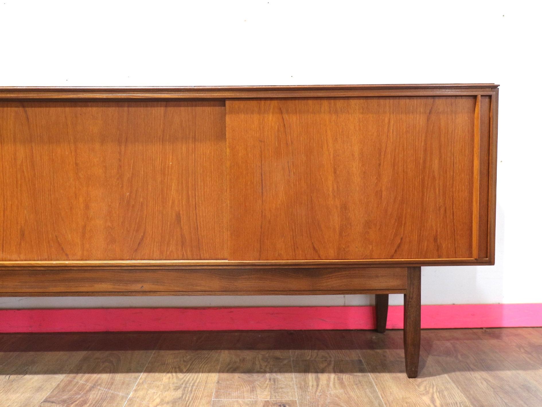 Mid Century Modern Vintage Teak Sideboard Credenza by White and Newton For Sale 6