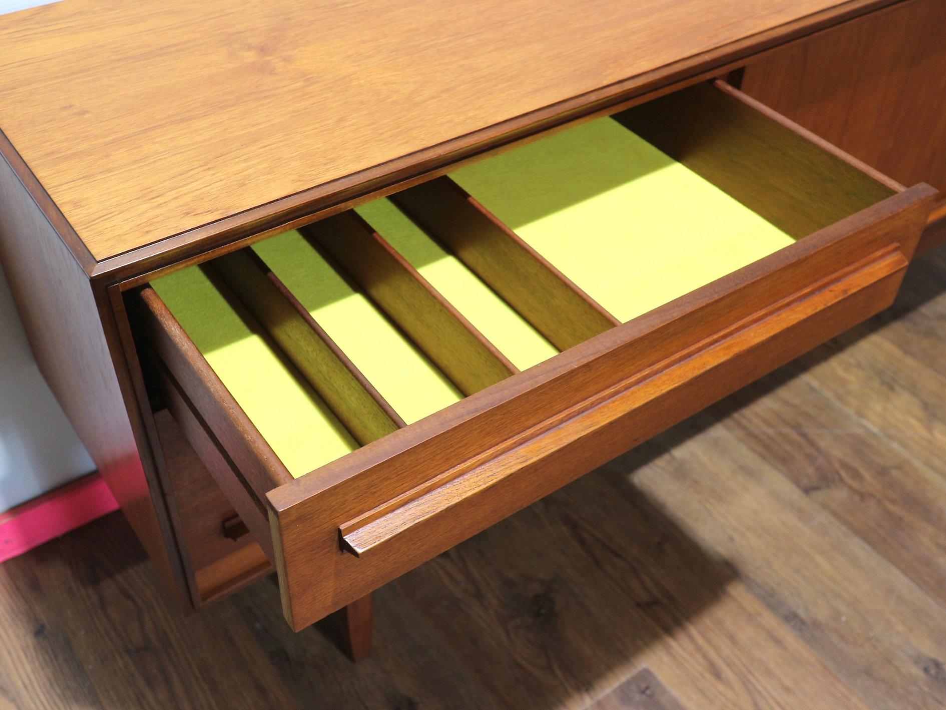Mid Century Modern Vintage Teak Sideboard Credenza by White and Newton For Sale 2