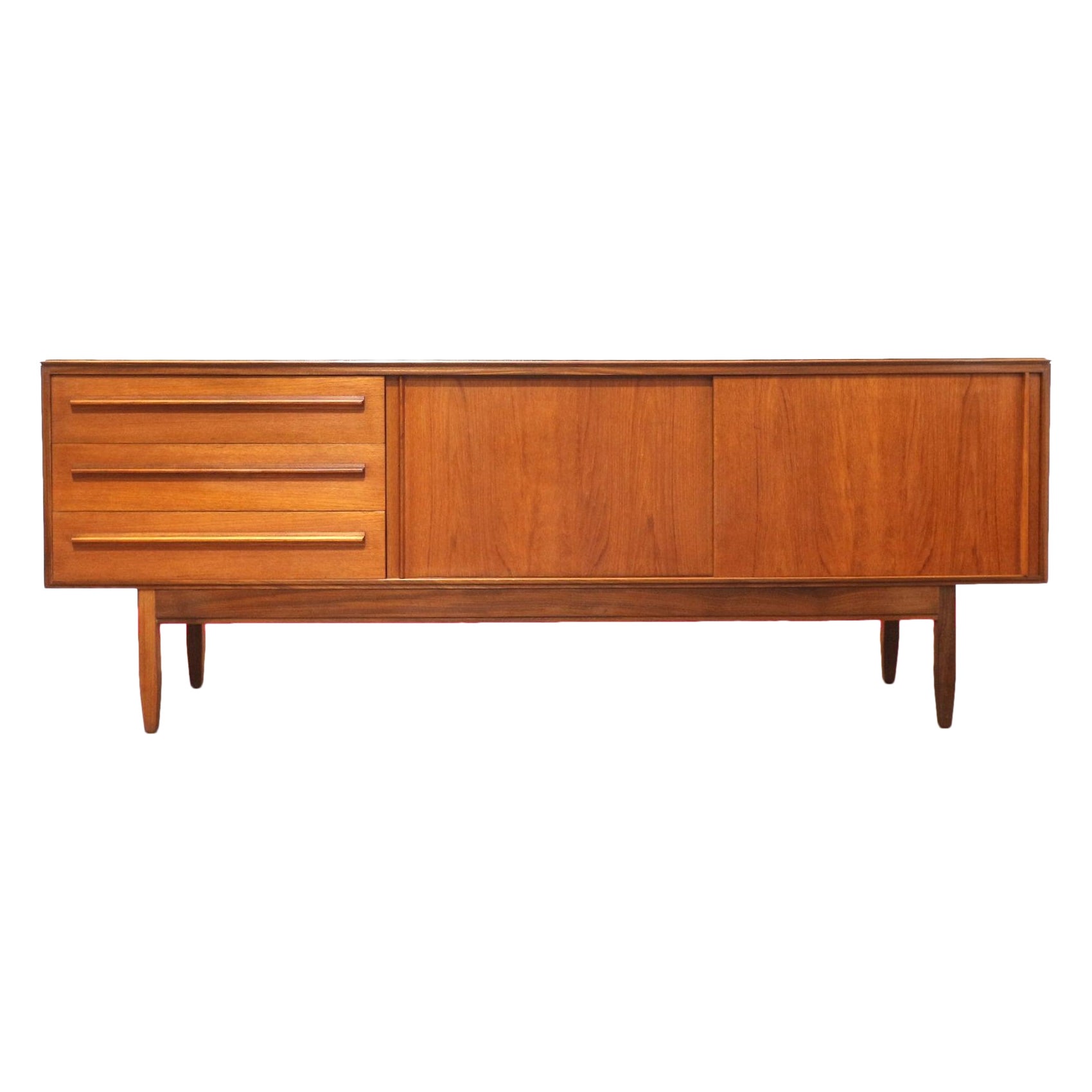 Mid Century Modern Vintage Teak Sideboard Credenza by White and Newton For Sale