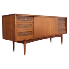 Mid Century Modern Vintage Teak Sideboard Credenza by White and Newton