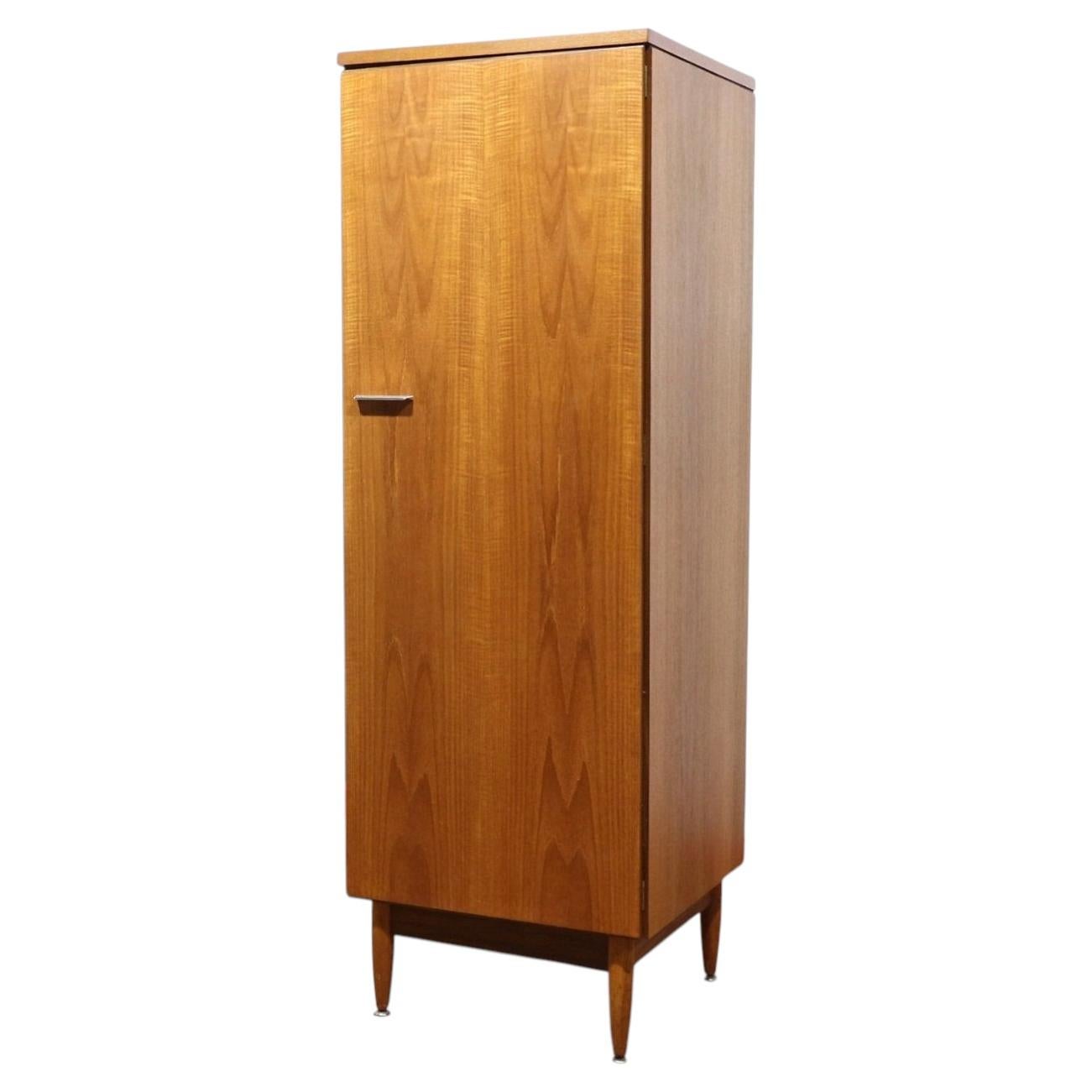 Mid Century Modern Vintage Teak Single Armoire Wardrobe by White and Newton