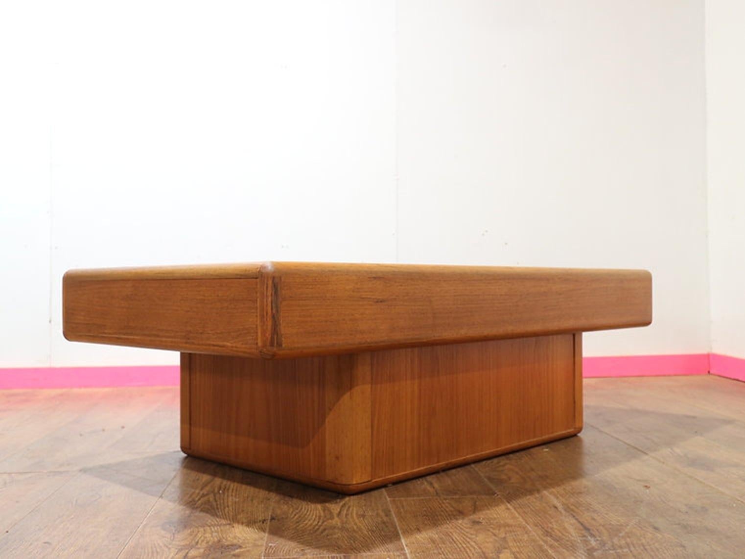 20th Century Mid Century Modern Vintage Teak Sliding Coffee Table by Dyrlund Danish