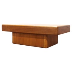 Mid Century Modern Vintage Teak Sliding Coffee Table by Dyrlund Danish