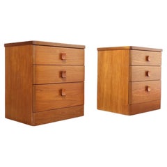 Teck Stag Vintage Mid Century Modern Chevet Dresser Tiroir Danish Style