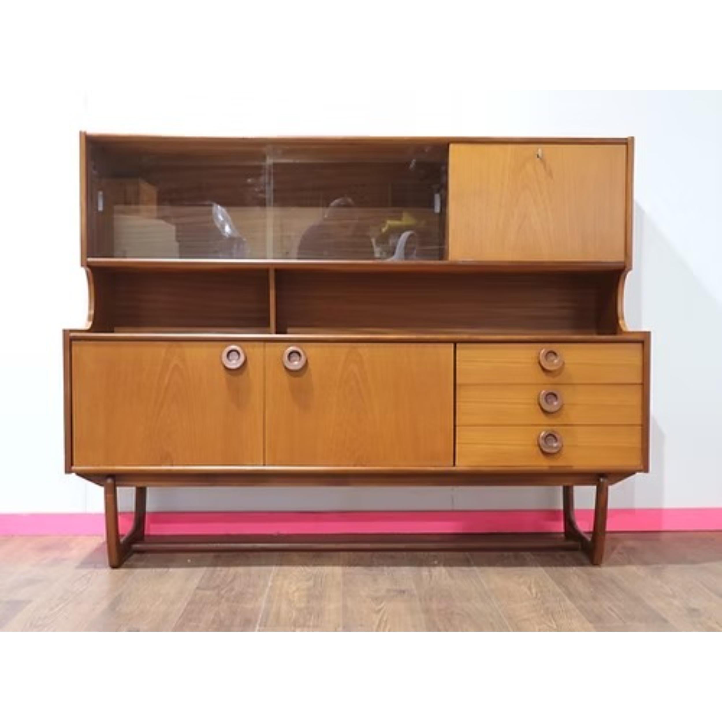 Buffet crédence en teck vintage moderne du milieu du siècle par Portwood en vente 5