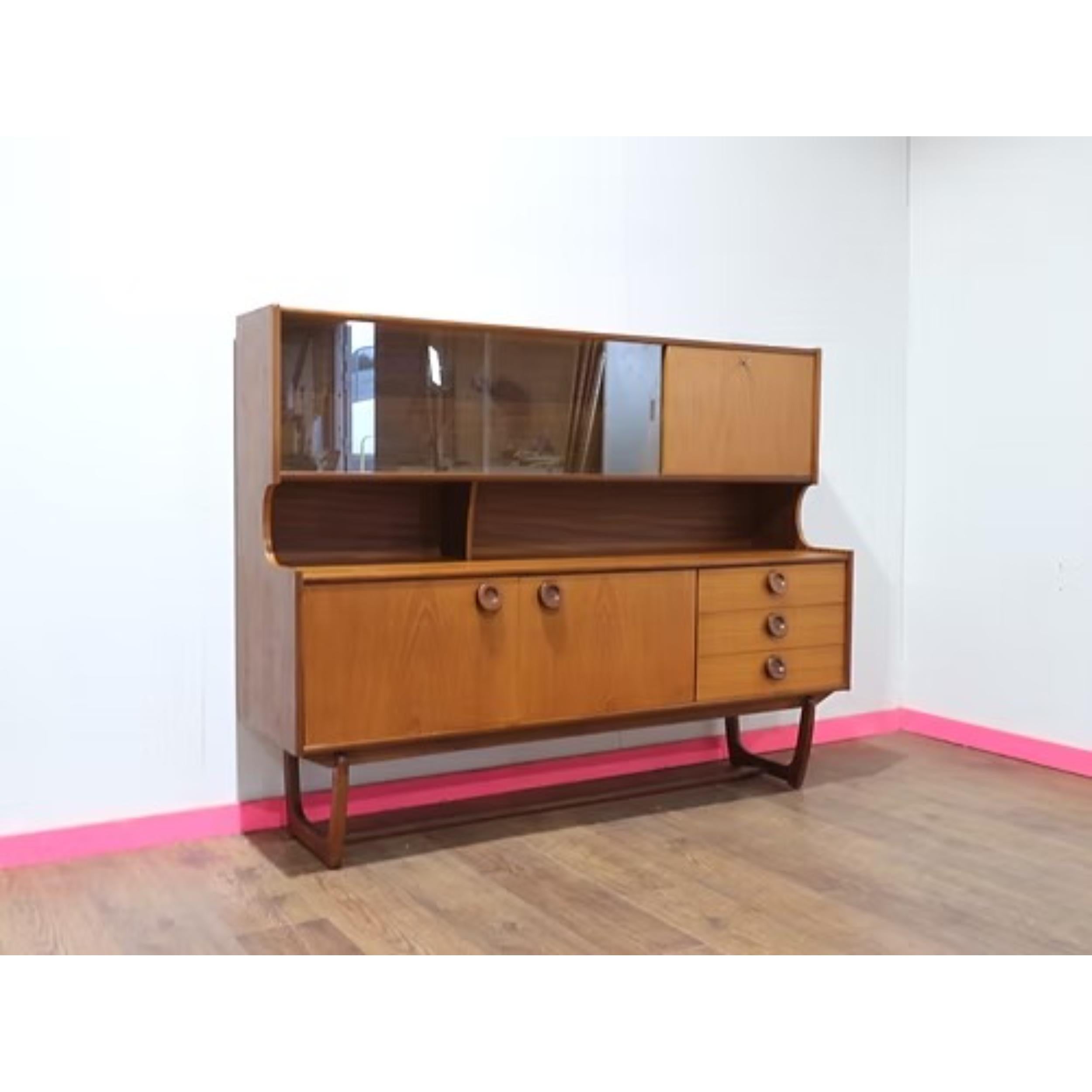 Buffet crédence en teck vintage moderne du milieu du siècle par Portwood en vente 6